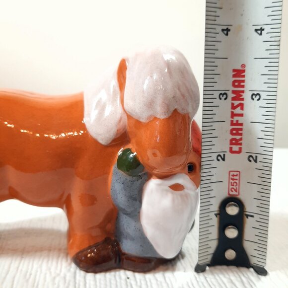 Rolf Berg Gnome & Horse Figurine Sweden folk art Glazed Terracotta Pottery decor - Picture 7 of 8